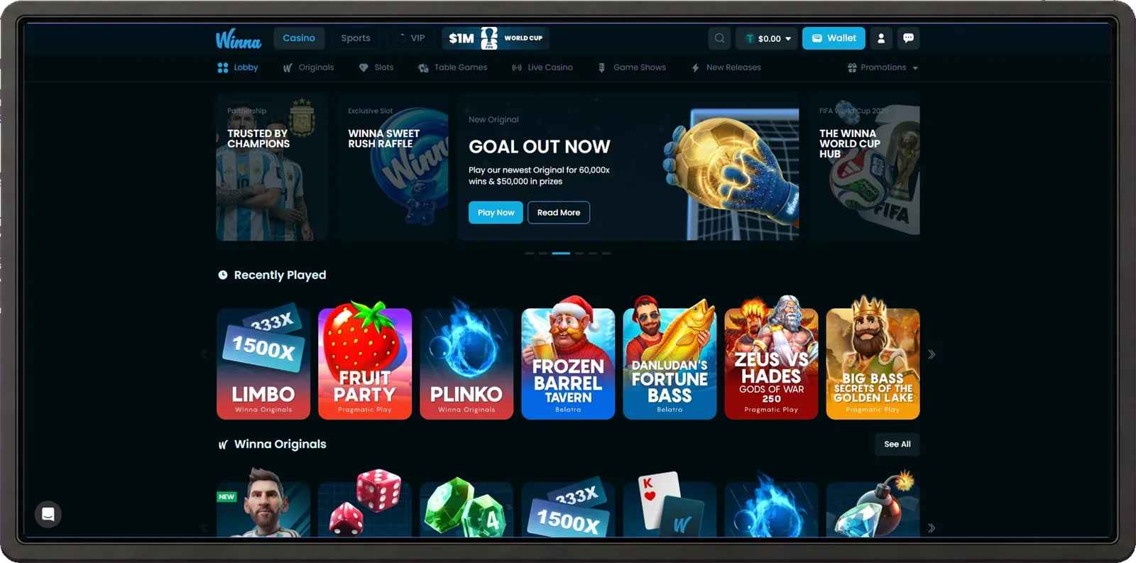 Winna desktop interface